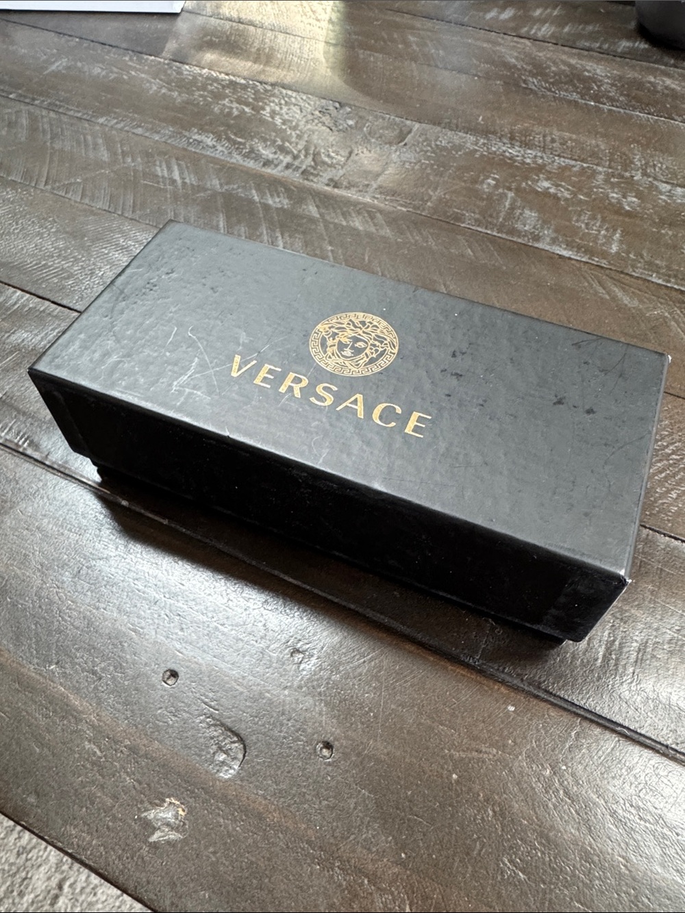 Versace Black and Gold Sunglasses Case